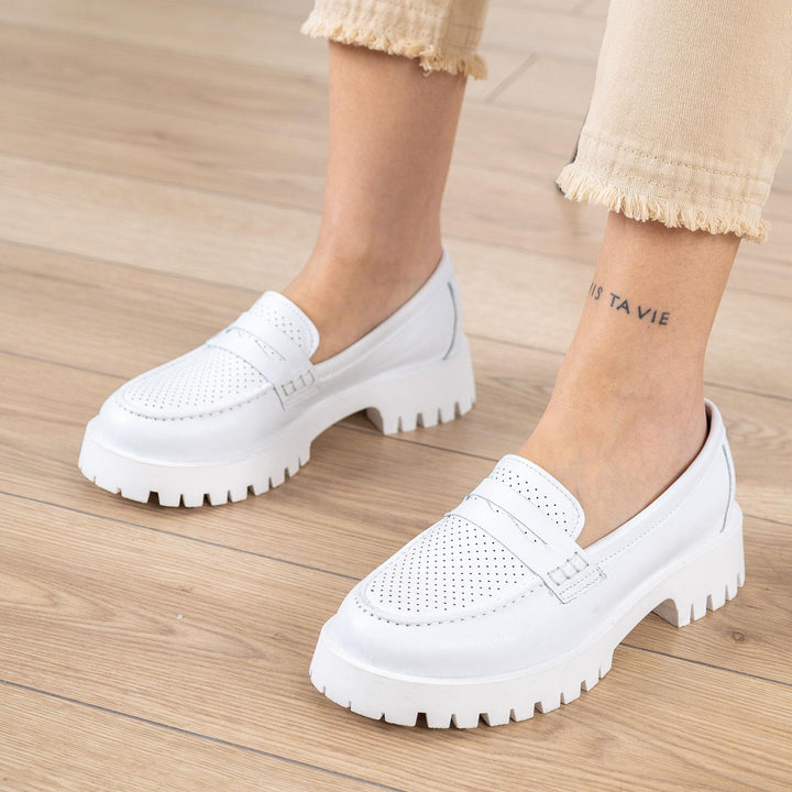 Vitas Kadın Beyaz Loafer Ayakkabı