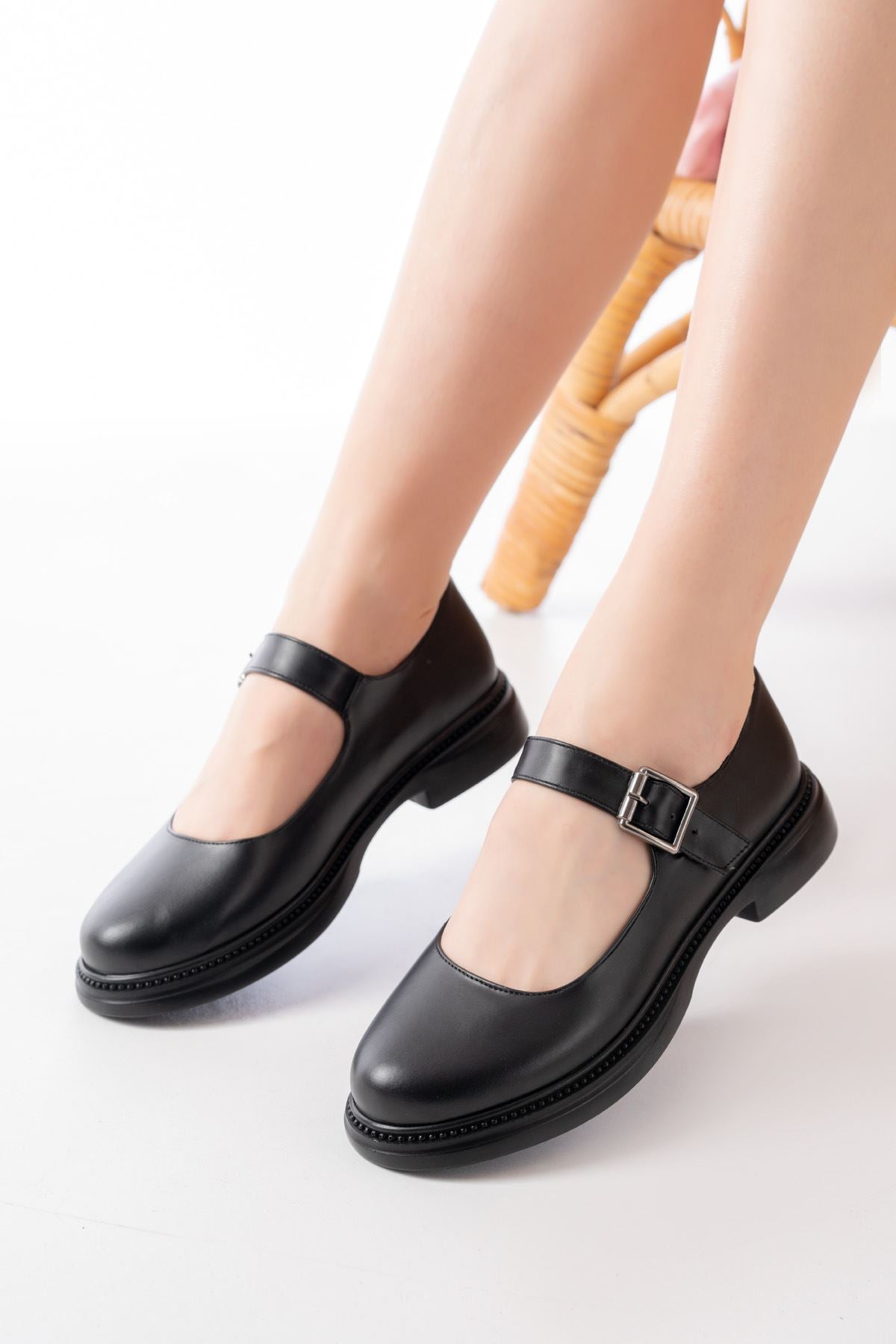 Hakesis Siyah Günlük Babet Ayakkabı