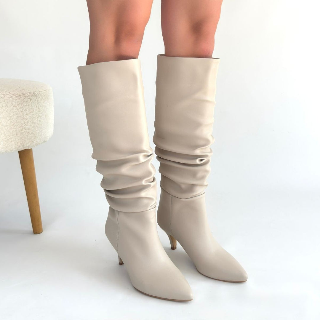 Zelya Bej Topuklu Kadın Çizme