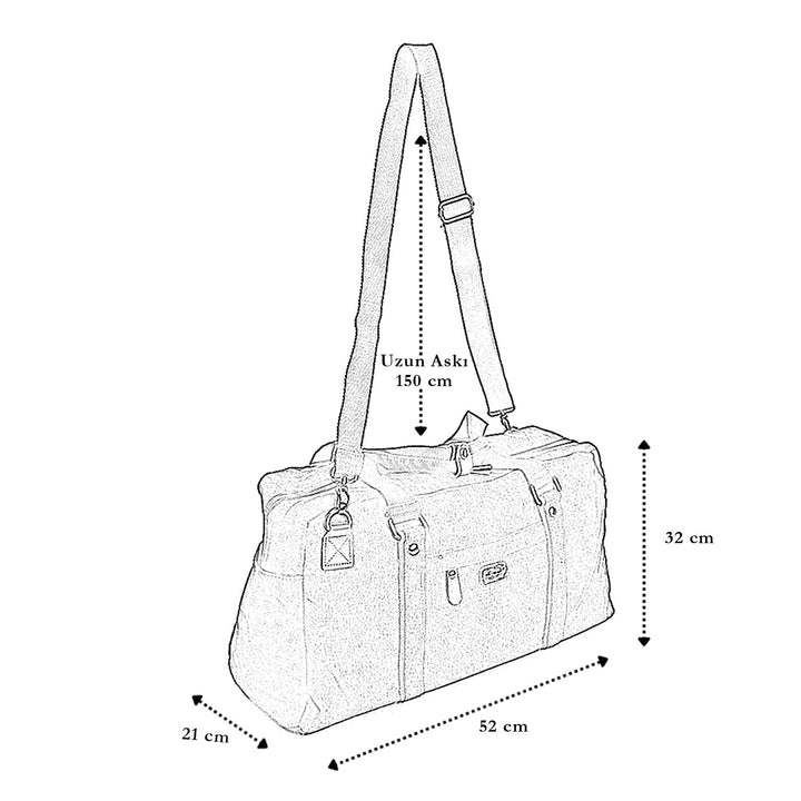 Luket Kanvas Omuz Askılı Seyahat Çantası