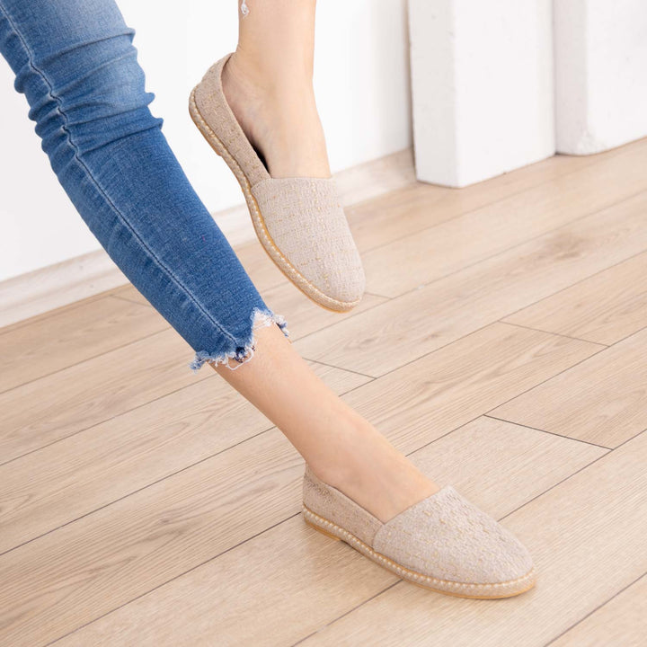 Jaen Tüvit Kumaş Vizon Kadın Espadril