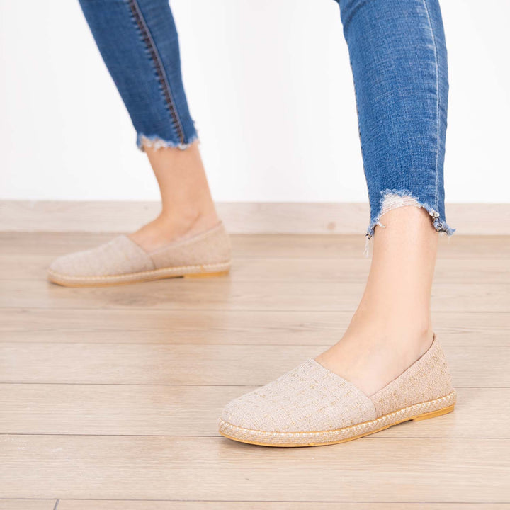 Jaen Tüvit Kumaş Vizon Kadın Espadril