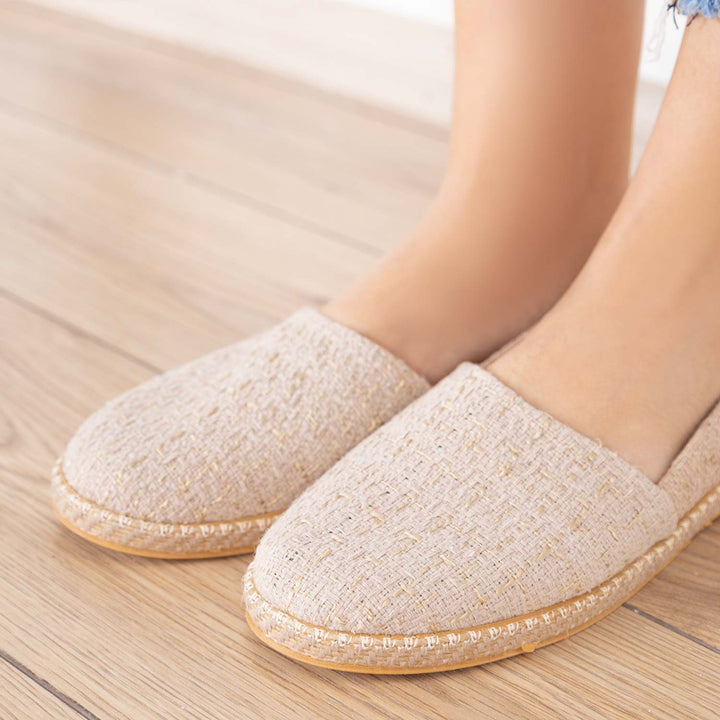 Jaen Tüvit Kumaş Vizon Kadın Espadril