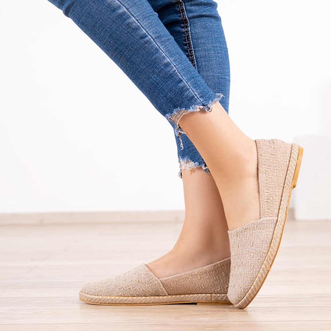 Jaen Tüvit Kumaş Vizon Kadın Espadril