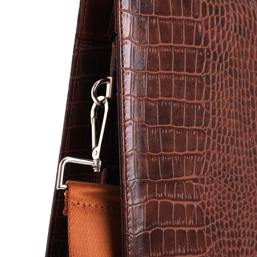 Premium Serisi Çıt Çıtlı Ayarlanabilir Askılı Çok Gözlü Gabriel Kroko Unisex Laptop ve Evrak Çantası