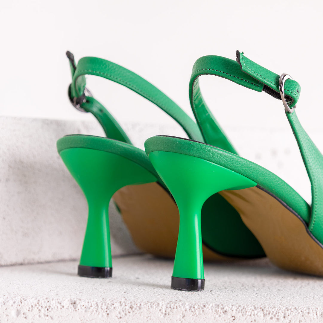 Fidna Yeşil Kadın Stiletto Topuklu Ayakkabı