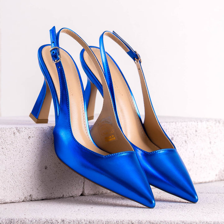 Erena Mavi Kadın Topuklu Ayakkabı