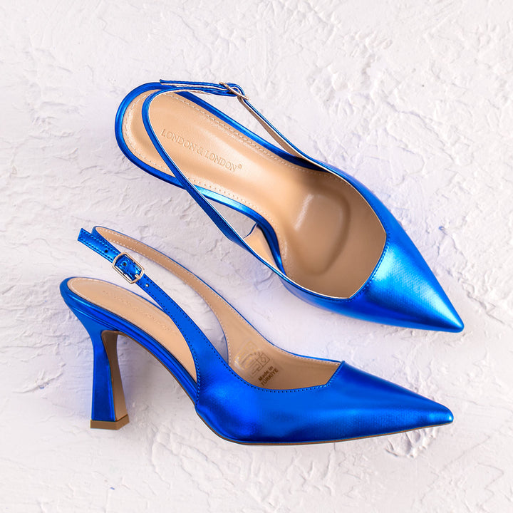 Erena Mavi Kadın Topuklu Ayakkabı