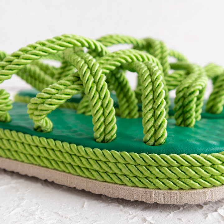 Jony Yeşil Çapraz Halat Sandalet
