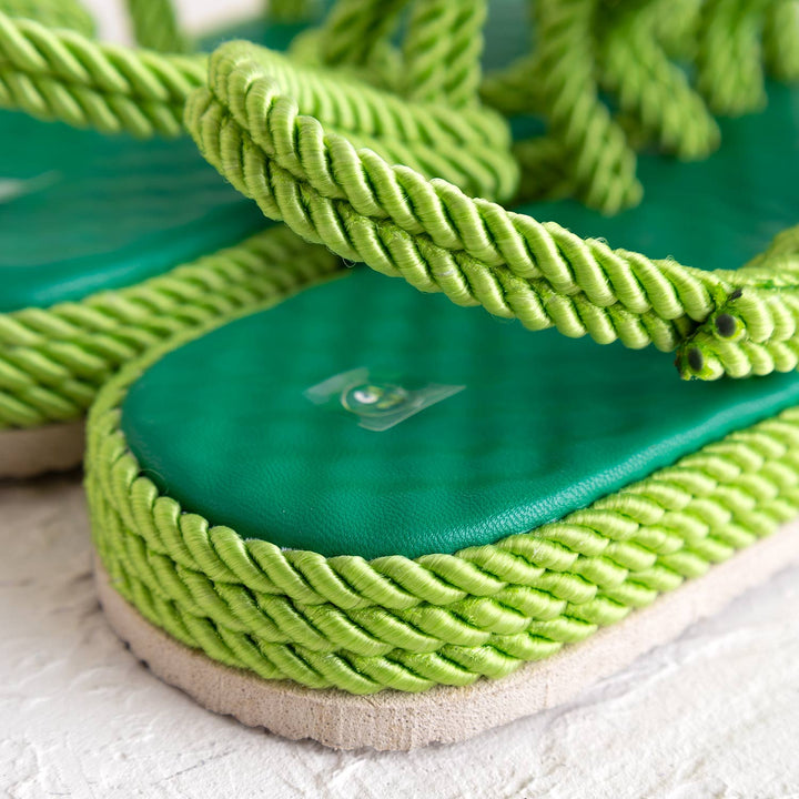 Jony Yeşil Çapraz Halat Sandalet