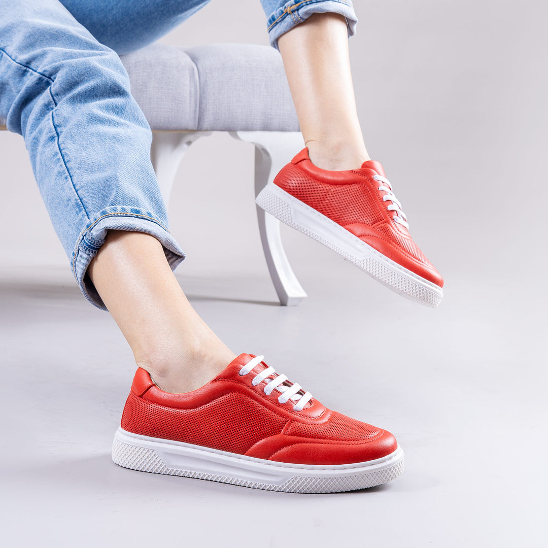 Giorgi Kırmızı Hakiki Deri Kadın Ayakkabı