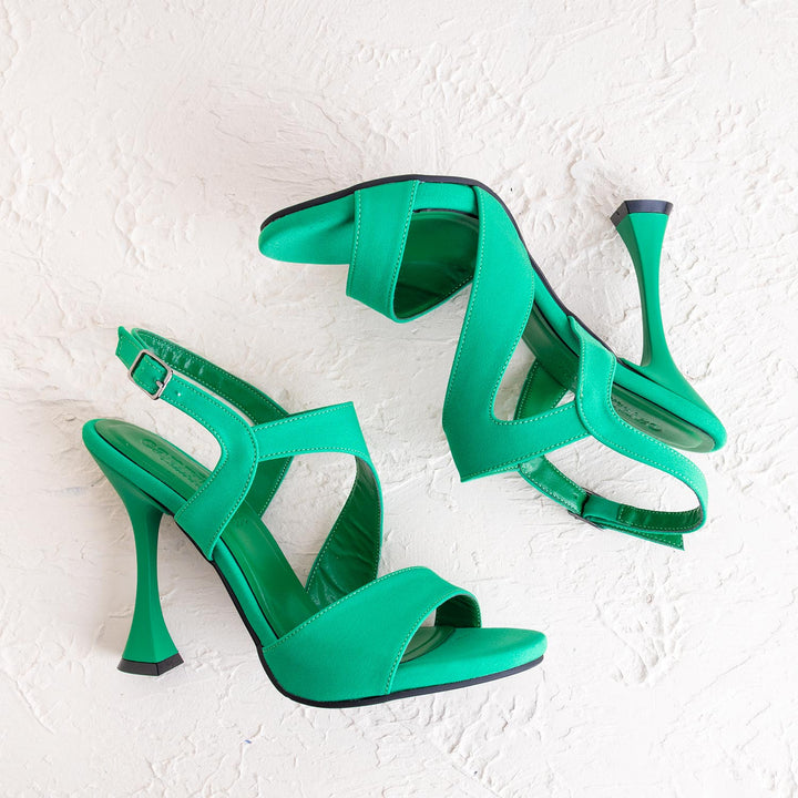 Sesilya Yeşil Topuklu Ayakkabı