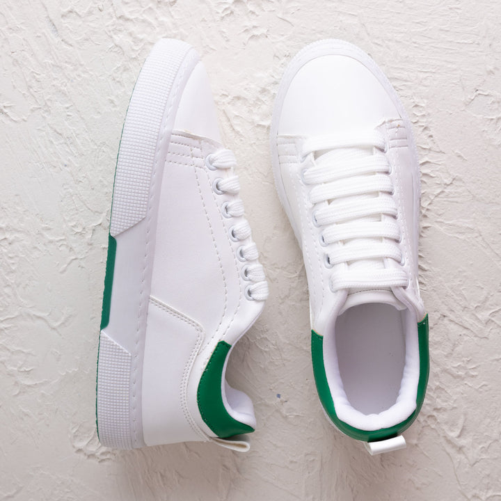 Nidas Beyaz Yeşil Kadın Spor Ayakkabı